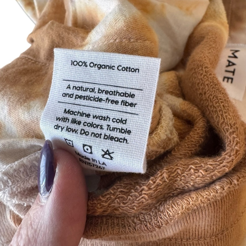 MATE THE LABEL - NWT Ginger Tie Dye Terry Tie-Dye Joggers Sweatpants Sz XL - Picture 9 of 9